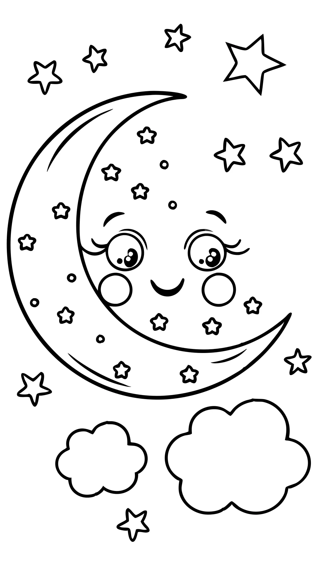 moon printable coloring pages